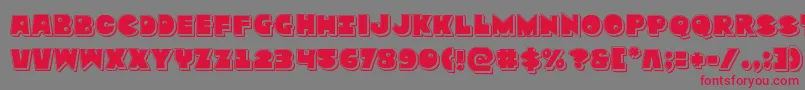 Zounderkitepunch Font – Red Fonts on Gray Background