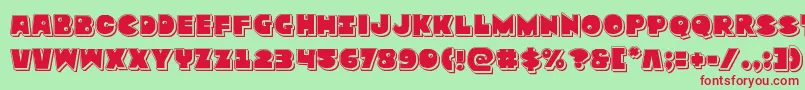 Zounderkitepunch Font – Red Fonts on Green Background