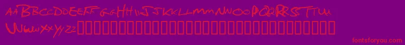 NeilNormal Font – Red Fonts on Purple Background