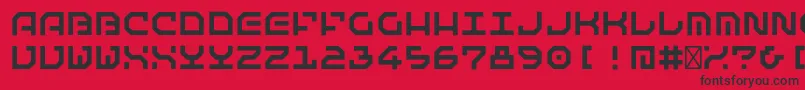 MatematicaRegular Font – Black Fonts on Red Background