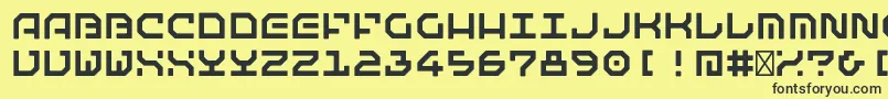 MatematicaRegular Font – Black Fonts on Yellow Background