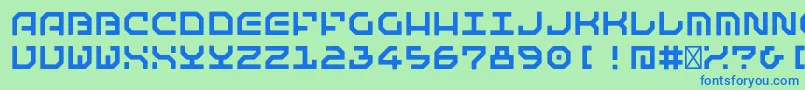 フォントMatematicaRegular – 青い文字は緑の背景です。