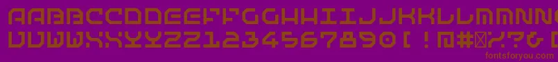 MatematicaRegular Font – Brown Fonts on Purple Background