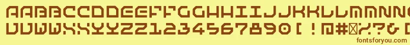 Шрифт MatematicaRegular – коричневые шрифты на жёлтом фоне