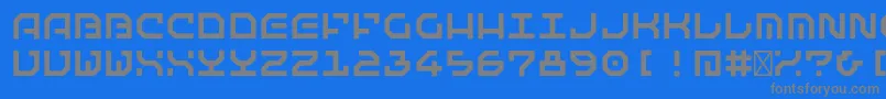 フォントMatematicaRegular – 青い背景に灰色の文字