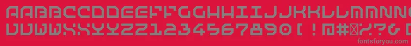 フォントMatematicaRegular – 赤い背景に灰色の文字