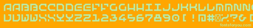 MatematicaRegular Font – Green Fonts on Orange Background