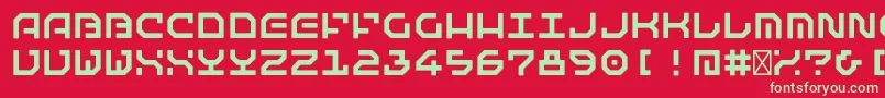 MatematicaRegular Font – Green Fonts on Red Background