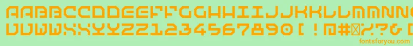 MatematicaRegular Font – Orange Fonts on Green Background