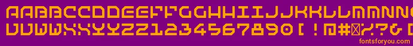 MatematicaRegular Font – Orange Fonts on Purple Background