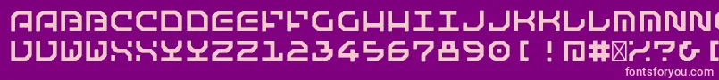 MatematicaRegular Font – Pink Fonts on Purple Background