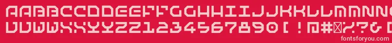 MatematicaRegular Font – Pink Fonts on Red Background
