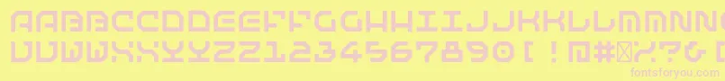 MatematicaRegular Font – Pink Fonts on Yellow Background