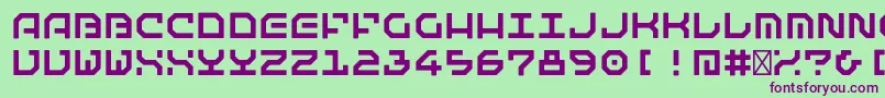 MatematicaRegular Font – Purple Fonts on Green Background