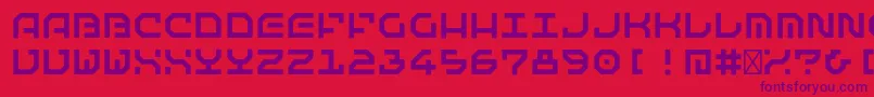 Fonte MatematicaRegular – fontes roxas em um fundo vermelho
