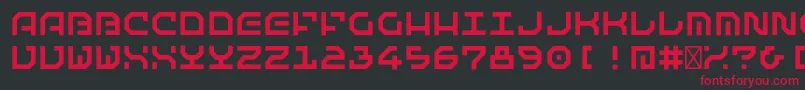MatematicaRegular Font – Red Fonts on Black Background