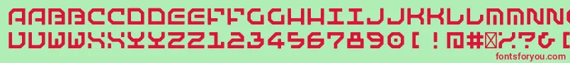 MatematicaRegular Font – Red Fonts on Green Background