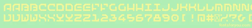 MatematicaRegular Font – Yellow Fonts on Green Background