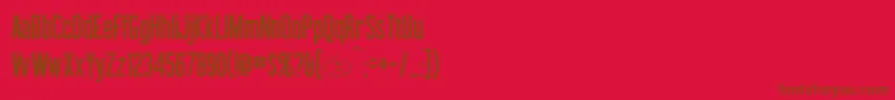 Police Okuda – polices brunes sur fond rouge