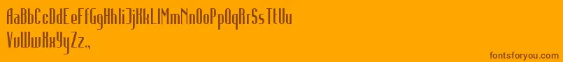 InfidelityAbnormal Font – Brown Fonts on Orange Background