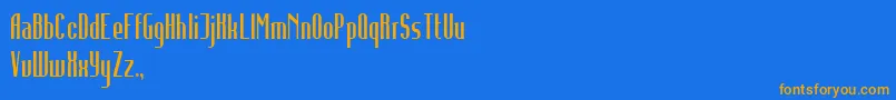 InfidelityAbnormal Font – Orange Fonts on Blue Background