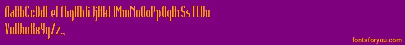 InfidelityAbnormal Font – Orange Fonts on Purple Background