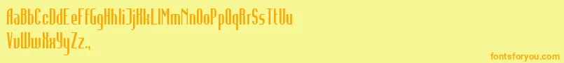 InfidelityAbnormal Font – Orange Fonts on Yellow Background
