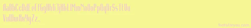 InfidelityAbnormal Font – Pink Fonts on Yellow Background