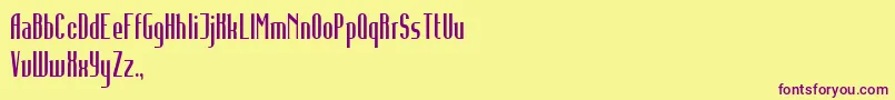 InfidelityAbnormal Font – Purple Fonts on Yellow Background