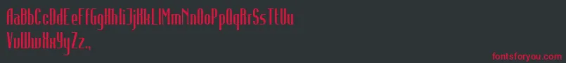 InfidelityAbnormal Font – Red Fonts on Black Background
