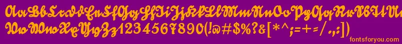 GoldmarieUnz1t Font – Orange Fonts on Purple Background