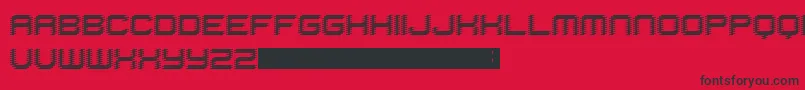 フォントHijack – 赤い背景に黒い文字