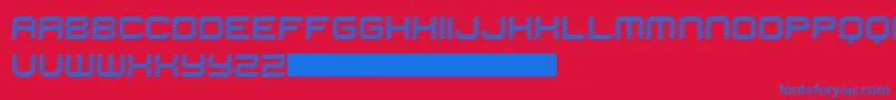 Hijack Font – Blue Fonts on Red Background