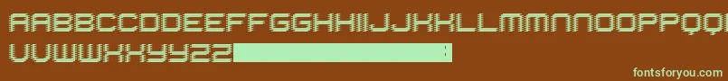 Hijack Font – Green Fonts on Brown Background