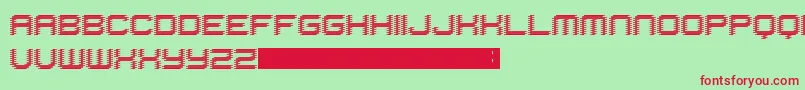 Hijack Font – Red Fonts on Green Background