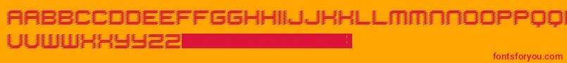 Hijack Font – Red Fonts on Orange Background