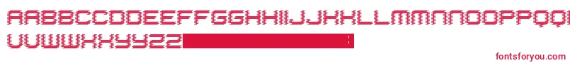 Hijack Font – Red Fonts on White Background
