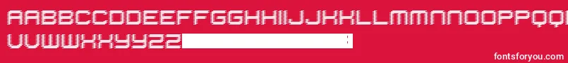 Hijack Font – White Fonts on Red Background