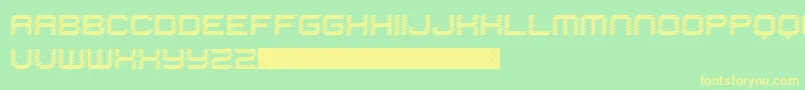 Hijack Font – Yellow Fonts on Green Background