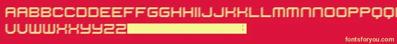 Hijack Font – Yellow Fonts on Red Background