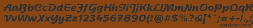 NadianneBold Font – Black Fonts on Brown Background
