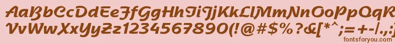 NadianneBold Font – Brown Fonts on Pink Background