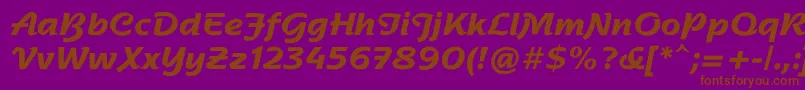 NadianneBold Font – Brown Fonts on Purple Background