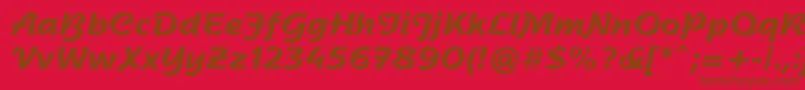 NadianneBold Font – Brown Fonts on Red Background