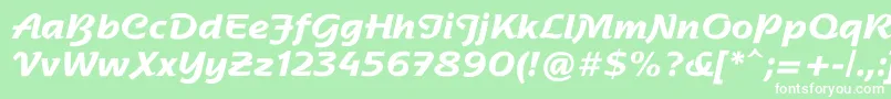 NadianneBold Font – White Fonts on Green Background