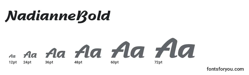 NadianneBold Font Sizes