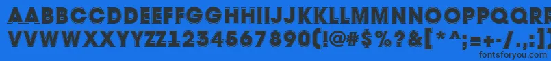 AAvantetitulgrHeavy Font – Black Fonts on Blue Background