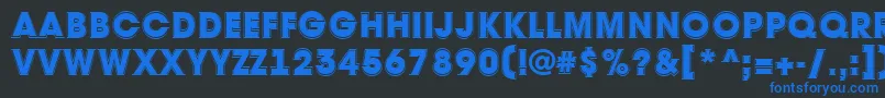 AAvantetitulgrHeavy-Schriftart – Blaue Schriften auf schwarzem Hintergrund