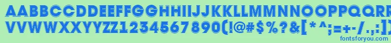 AAvantetitulgrHeavy Font – Blue Fonts on Green Background