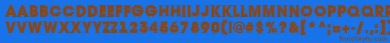 AAvantetitulgrHeavy Font – Brown Fonts on Blue Background